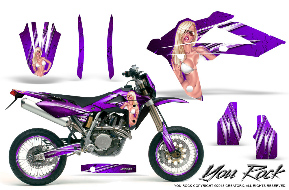Husqvarna SMR 05-07 Graphics Kit You Rock Purple NP Rims